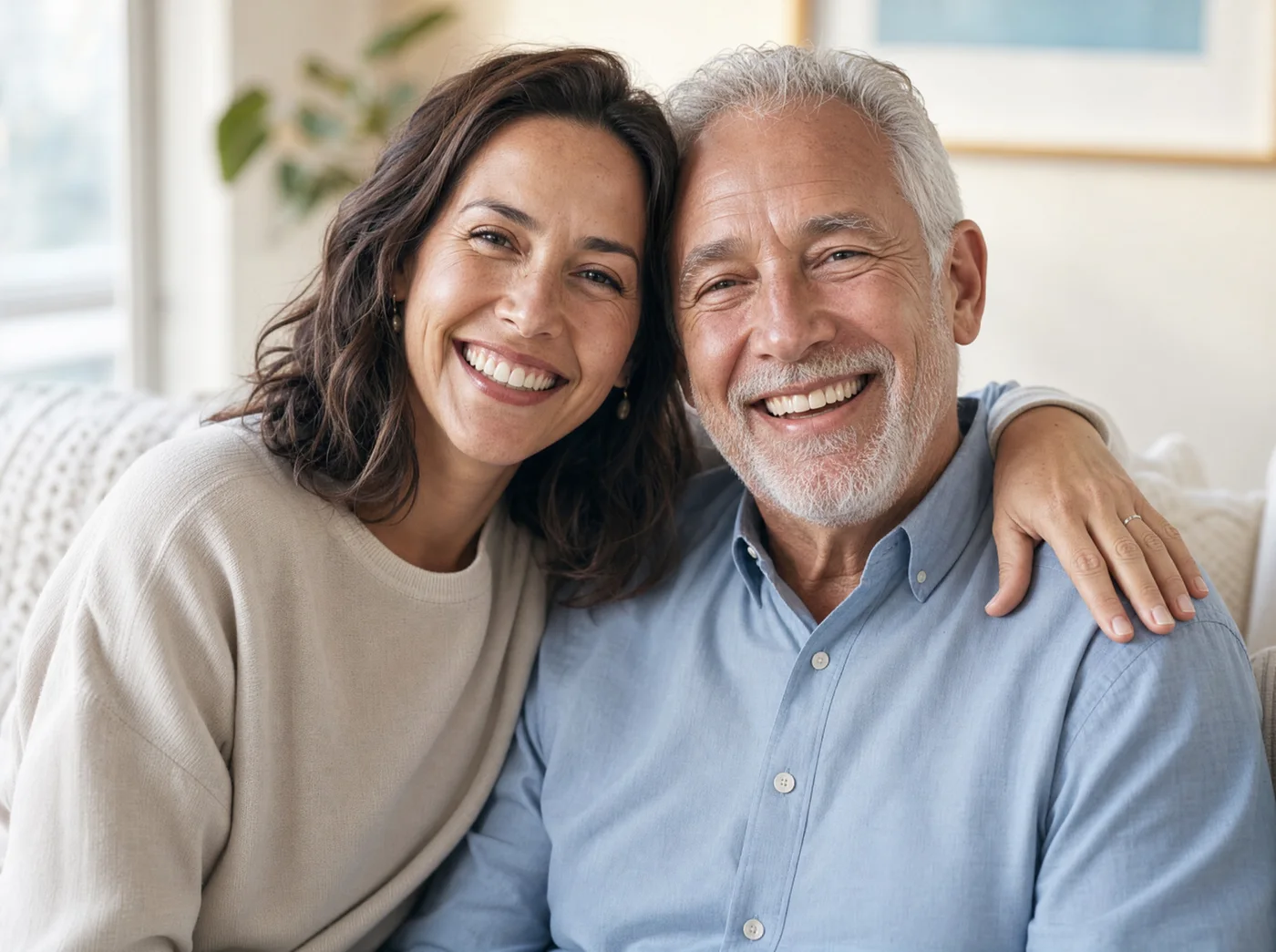 Happy patients with healthy, natural smiles