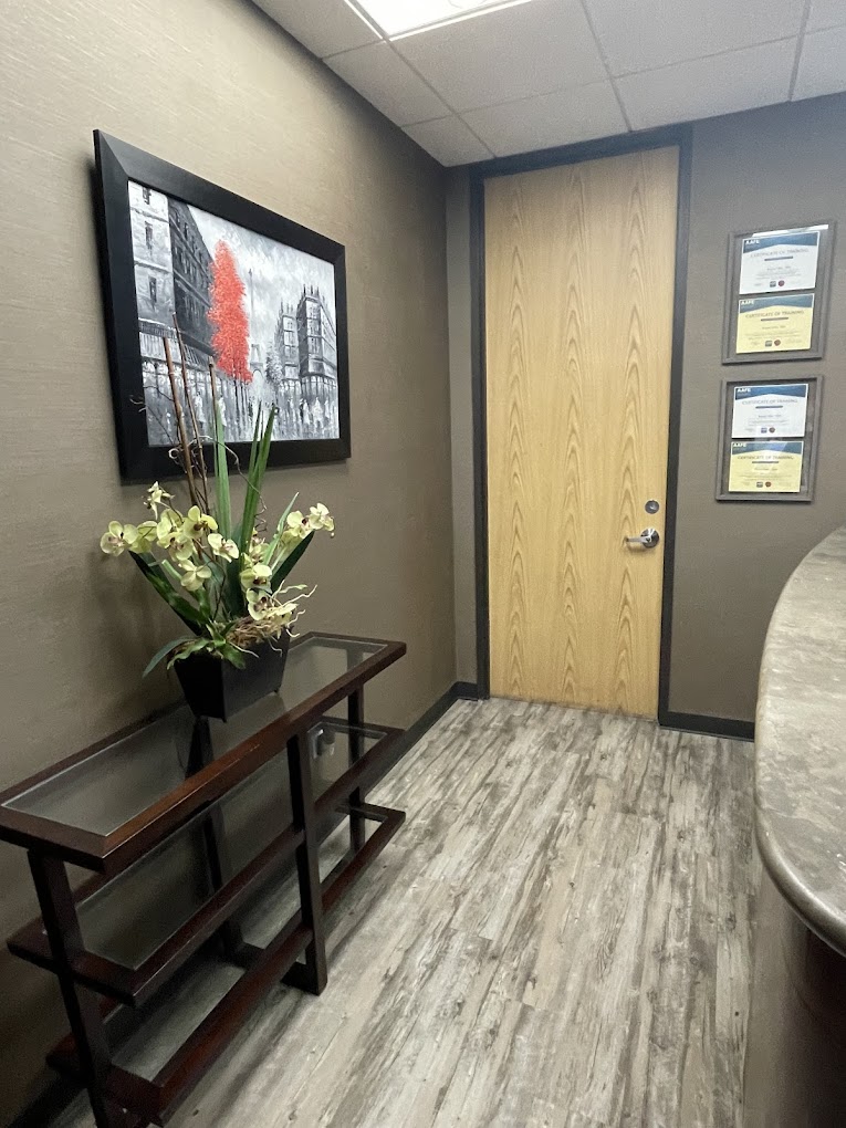 The welcoming entryway at Bellaire Dental Group